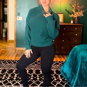 Emerald green turtle neck sweater
